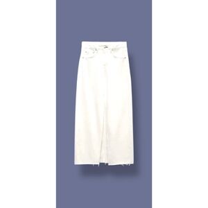 Rag & Bone Skirt 24‎ White  Denim Avery Featherweight Denim Maxi Skirt $258 NWT